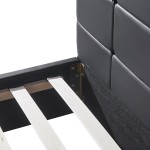 Κρεβάτι ABELIA Μαύρο PU Στρώμα 160x200cm c472233