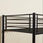 Κουκέτα NICKY Μαύρο Μέταλλο 97x210x160cm Στρώμα 90x200cm c472236