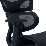 Καρέκλα γραφείου διευθυντή με υποπόδιο Thelonius pakoworld mesh μαύρο c472368
