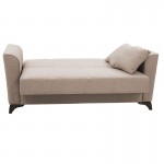 Kαναπές κρεβάτι Asma pakoworld 2θέσιος ύφασμα μπεζ 156x76x85εκ c472546