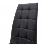 Καρέκλα Darrell pakoworld PU μαύρο-βάση χρωμίου SET 4τμχ c472548