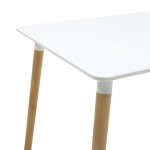 Τραπέζι Natali pakoworld MDF λευκό-πόδια φυσικό 120x80x76εκ c473162