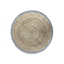 INES ΧΑΛΙ ΣΤΡΟΓΓΥΛΟ ΒΑΜΒΑΚΙ ΓΙΟΥΤΑ ΦΥΣΙΚΟ ΓΚΡΙ 120x120cm c473213