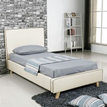 MORISSON Κρεβάτι Μονό για Στρώμα 90x190cm Ύφασμα Εκρού c473284 MORISSON Κρεβάτι Μονό για Στρώμα 90x190cm Ύφασμα Εκρού c473284