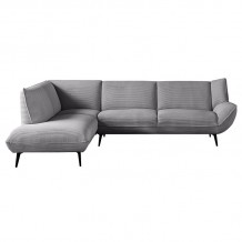 EMERALD Καναπές Σαλονιού Δεξιά Γωνία Ύφασμα Γκρι c473296