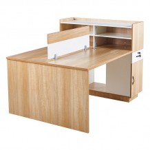 WORKSTATION Γραφείο - Σταθμός Εργασίας 2 Θέσεων Melamine Απόχρωση Sonoma-Άσπρο c473321