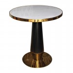 OLIVE Τραπέζι Βαφή Μαύρο-Gold Επιφάνεια Sintered Stone White Marble c473349