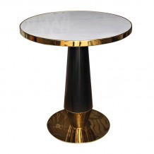 OLIVE Τραπέζι Βαφή Μαύρο-Gold Επιφάνεια Sintered Stone White Marble c473349 OLIVE Τραπέζι Βαφή Μαύρο-Gold Επιφάνεια Sintered Stone White Marble c473349