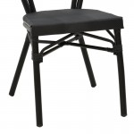 Καρέκλα κήπου Nacia pakoworld μαύρο αλουμίνιο-μαύρο textilene 45x59x85εκ c473422