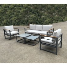 MARILIAN Set Σαλόνι Κήπου 5τεμ Μέταλλο Βαφή Ανθρακί Μαξιλάρια Γκρι c473458 MARILIAN Set Σαλόνι Κήπου 5τεμ Μέταλλο Βαφή Ανθρακί Μαξιλάρια Γκρι c473458