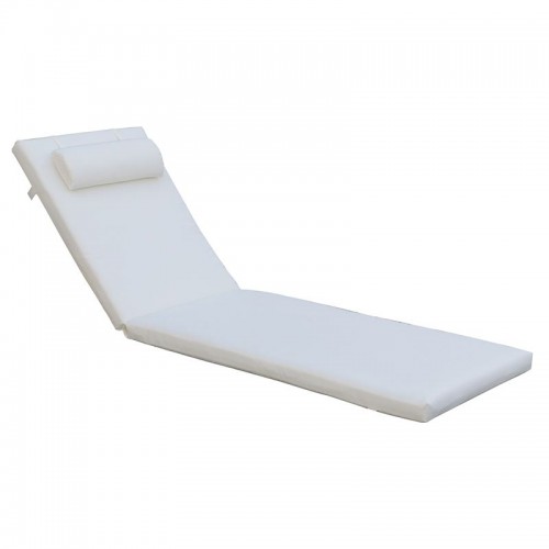 SUNLOUNGER Μαξιλάρι Ξαπλώστρας με Προσκέφαλο Ύφασμα Εκρού Foam Polyester Φερμουάρ-Velcro c473474