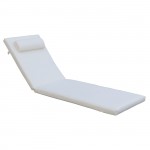 SUNLOUNGER Μαξιλάρι Ξαπλώστρας με Προσκέφαλο Ύφασμα Εκρού Foam Polyester Φερμουάρ-Velcro c473474