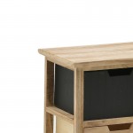 Συρταριέρα Tenbo Inart μαύρο-φυσικό ξύλο 34x25x44εκ c473650