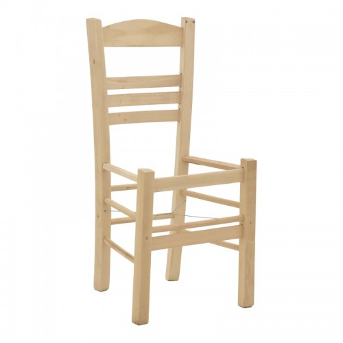 Καρέκλα καφενείου επιλοχία Ronson pakoworld άβαφο ξύλο 42x40x89εκ c473686