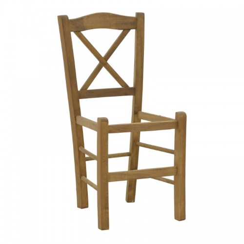 Καρέκλα καφενείου Seimi pakoworld χιαστή καρυδί ξύλο 42x40x89εκ c473687