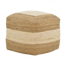 Σκαμπό-πουφ Sofian Inart μπεζ 100 γιούτα 40x40x40εκ c473693