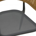 Πολυθρόνα κήπου Raven pakoworld rattan μπεζ-ανθρακί 57x62x78εκ c473746