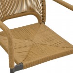 Πολυθρόνα κήπου Norture pakoworld rattan μπεζ-ανθρακί 57x61x85εκ c473748