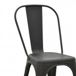 Καρέκλα Utopia pakoworld μέταλλο μαύρο ματ 44x44x85εκ c473771