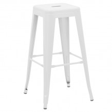 Σκαμπό μπαρ Utopia pakoworld λευκό μέταλλο 42x42x76εκ c473788