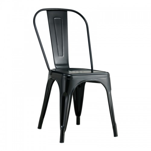 Καρέκλα Utopia pakoworld μαύρο μέταλλο 44x44x85εκ c473793