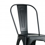 Καρέκλα Utopia pakoworld μαύρο μέταλλο 44x44x85εκ c473793