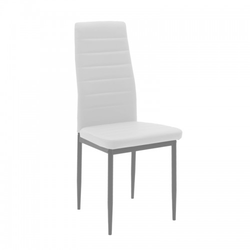 Καρέκλα Parker pakoworld μέταλλο-PU λευκό-γκρι πόδι 42x48x98εκ c473794