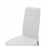 Καρέκλα Parker pakoworld μέταλλο-PU λευκό-γκρι πόδι 42x48x98εκ c473794