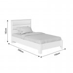 Κρεβάτι μονό OLYMPUS pakoworld σε χρώμα λευκό 100x200εκ c473804