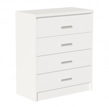 Συρταριέρα OLYMPUS pakoworld με 4 συρτάρια χρώμα λευκό 80x40x95εκ c473812