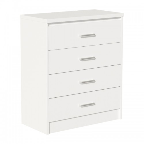 Συρταριέρα OLYMPUS pakoworld με 4 συρτάρια χρώμα λευκό 80x40x95εκ c473812