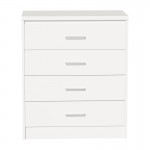 Συρταριέρα OLYMPUS pakoworld με 4 συρτάρια χρώμα λευκό 80x40x95εκ c473812