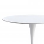 Τραπέζι σαλονιού Elijah pakoworld λευκό Φ60x74cm c473849