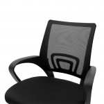 Καρέκλα γραφείου εργασίας Berto chrome pakoworld ύφασμα mesh μαύρο 56x47x85-95εκ c473865