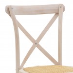 Καρέκλα Dylon pakoworld white wash ξύλο οξιάς-έδρα φυσικό rattan 48x52x89εκ c473875