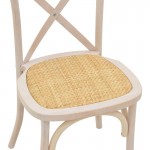 Καρέκλα Dylon pakoworld white wash ξύλο οξιάς-έδρα φυσικό rattan 48x52x89εκ c473875