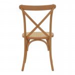 Καρέκλα Dylon pakoworld καρυδί ξύλο οξιάς-έδρα φυσικό rattan 48x52x89εκ c473877