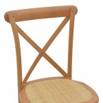 Καρέκλα Dylon pakoworld καρυδί ξύλο οξιάς-έδρα φυσικό rattan 48x52x89εκ c473877