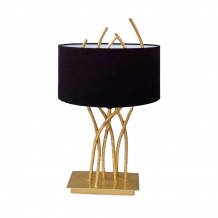 ZOTIC ΦΩΤΙΣΤΙΚΟ ΕΠΙΤΡΑΠΕΖΙΟ ΜΕΤΑΛΛΟ ΒΕΛΟΥΔΟ ΧΡΥΣΟ ΜΑΥΡΟ 15x15xH55cm c473932