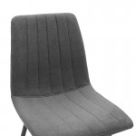 Καρέκλα Noor pakoworld ανθρακί ύφασμα-πόδι μαύρο μέταλλο 44x55x86εκ c473972