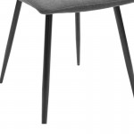 Καρέκλα Noor pakoworld ανθρακί ύφασμα-πόδι μαύρο μέταλλο 44x55x86εκ c473972