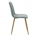 Καρέκλα Noor pakoworld μπλε ύφασμα-πόδι φυσικό μέταλλο 44x55x86εκ c473973
