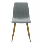 Καρέκλα Noor pakoworld μπλε ύφασμα-πόδι φυσικό μέταλλο 44x55x86εκ c473973