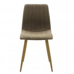 Καρέκλα Noor pakoworld καφέ ύφασμα-πόδι φυσικό μέταλλο 44x55x86εκ c473974