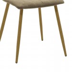 Καρέκλα Noor pakoworld καφέ ύφασμα-πόδι φυσικό μέταλλο 44x55x86εκ c473974