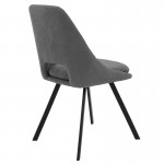 Καρέκλα Initiate pakoworld ανθρακί μπουκλέ ύφασμα-πόδι μαύρο μέταλλο 48x57x85εκ c473979