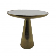 OREN SIDE TABLE ΧΡΥΣΟ ΛΕΥΚΟ 45x45xH47 75cm c473982