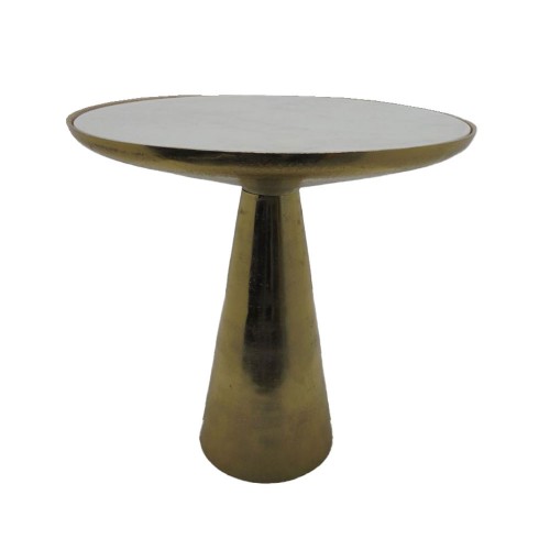 OREN SIDE TABLE ΧΡΥΣΟ ΛΕΥΚΟ 45x45xH47 75cm c473982