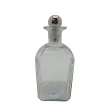 SHIRAN ΜΠΟΥΚΑΛΑ ΓΥΑΛΙ ΑΛΟΥΜΙΝΙΟ ΔΙΑΦΑΝΟ SILVER 10 25x10 25xH25 5cm c474021