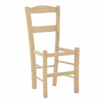 Καρέκλα καφενείου επιλοχία Syros pakoworld άβαφο ξύλο 42x40x89εκ c474029